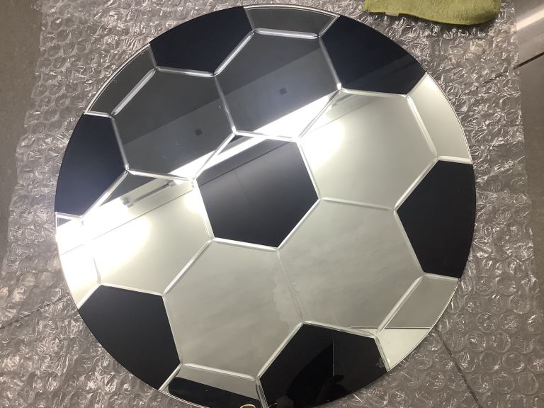 Football shaped mirror (large)