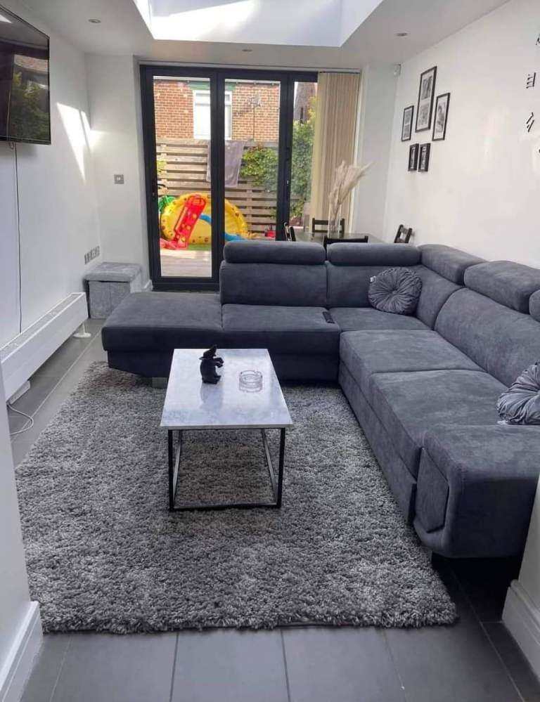 New Luxurious Modern Artic Corner Sofa – Space-Saving Sofa with Hidden Ottoman Storage
