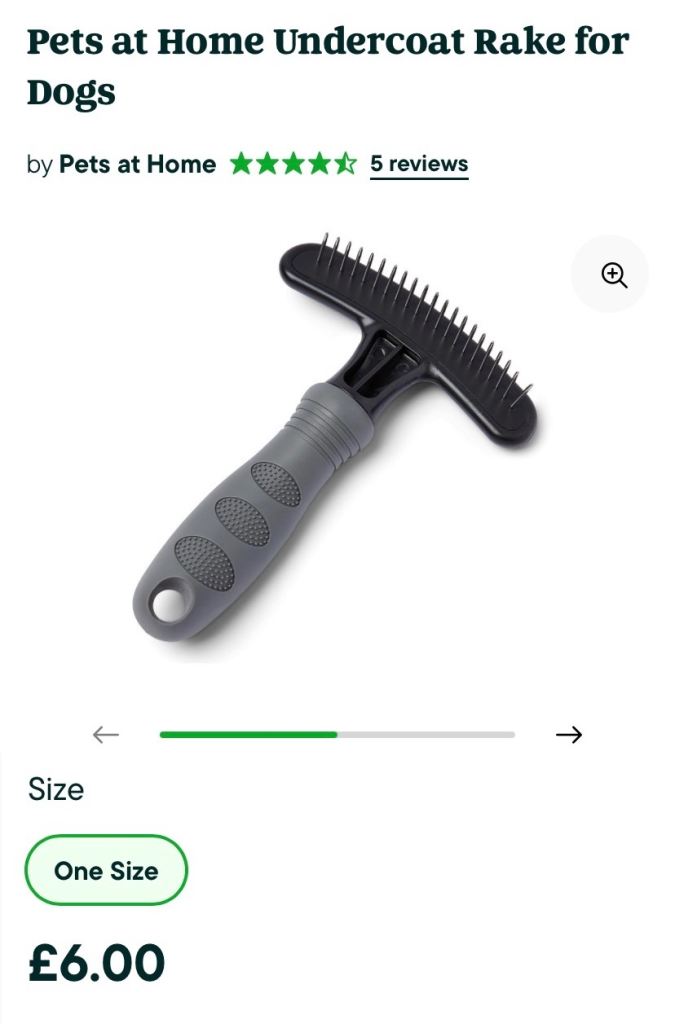 New Dog undercoat brush 