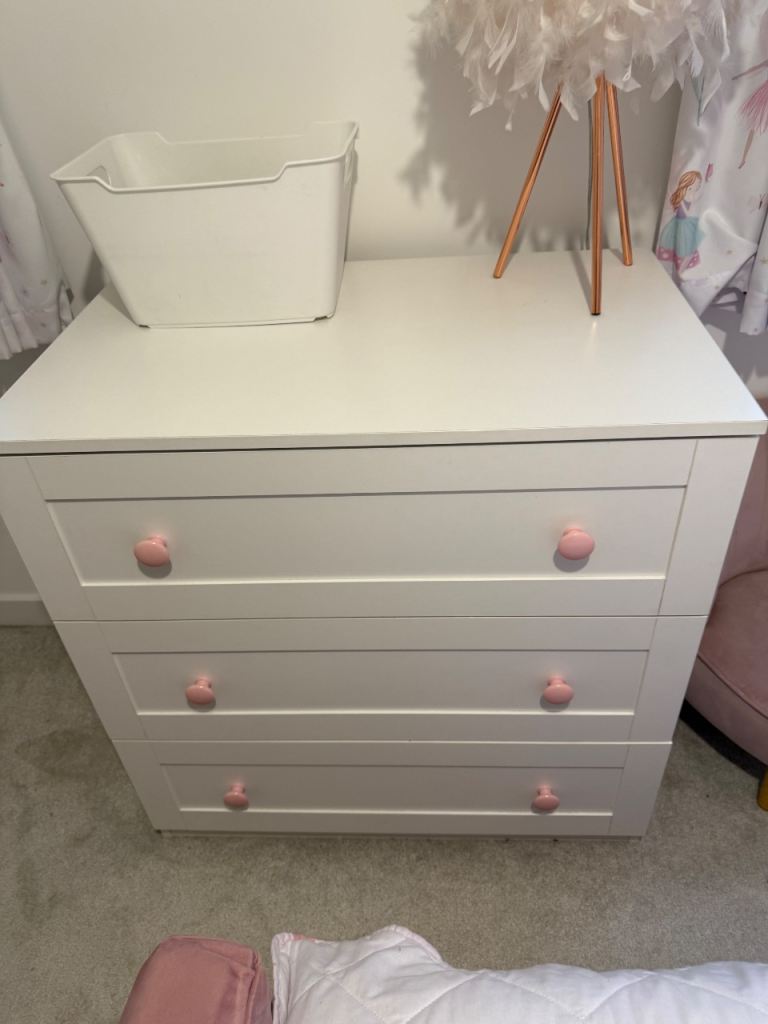 Silver cross wardrobe and drawers 