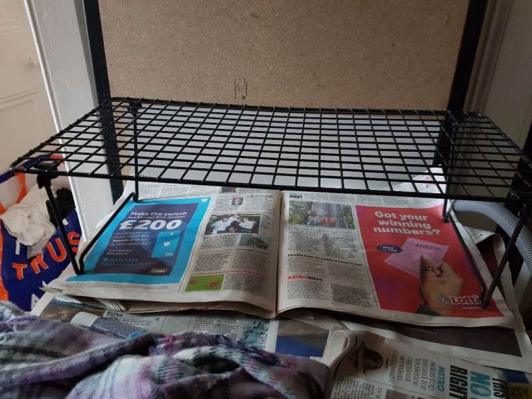 John Lewis Stackable Folding Metal Shoe Rack, Black