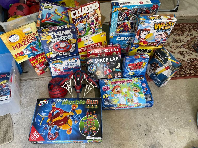 4 yrs plus assorted toys