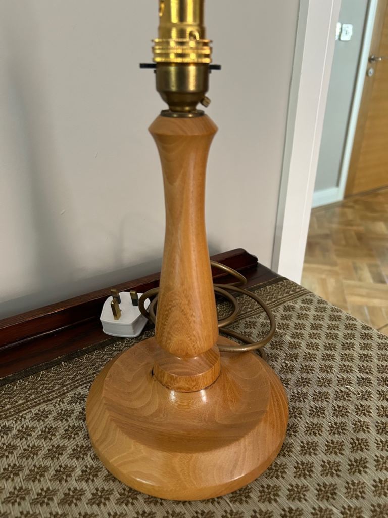Bespoke Hand Turned Oak Table Lamp Stands 