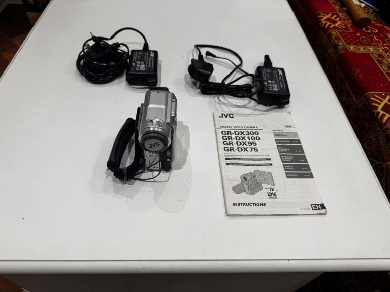 JVC GR-DX300 Digital Video Camera with Chargers and Manual