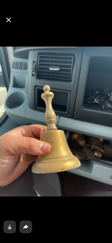 Brass hand bell 20th century 