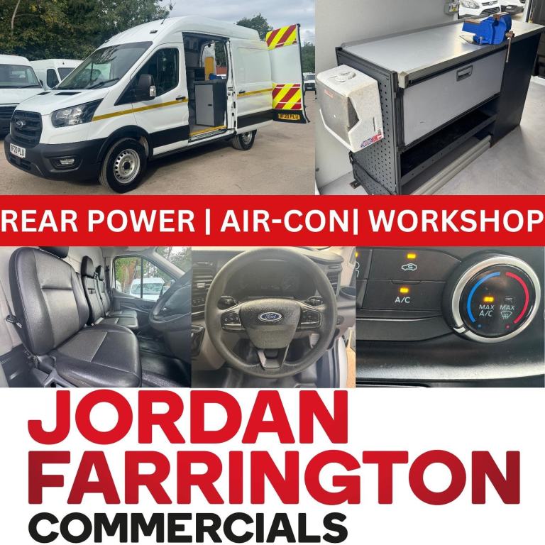  2020 FORD TRANSIT 350 L2 H3 FWD 130 BHP UTILITY SPEC WORKSHOP VAN WITH AIR CON 