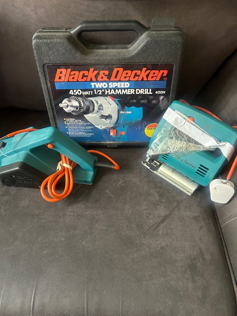 Black & Decker 450W 1/2" Hammer Drill 400H with Case
