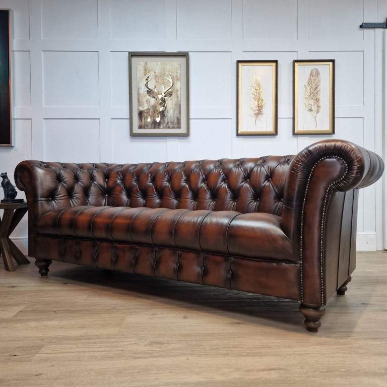 OUTCLASS - Luxury 3+2 Seater Chesterfield Sofa Set Oxblood Color Premium Leather Quality Sofa 🚚📩