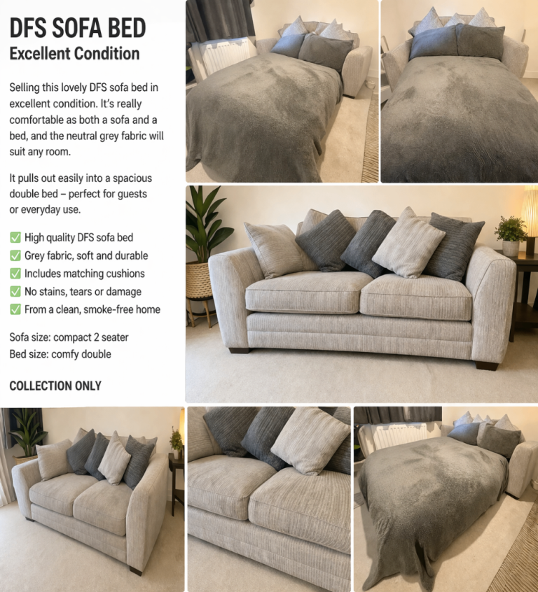 DFS sofa bed (like new)