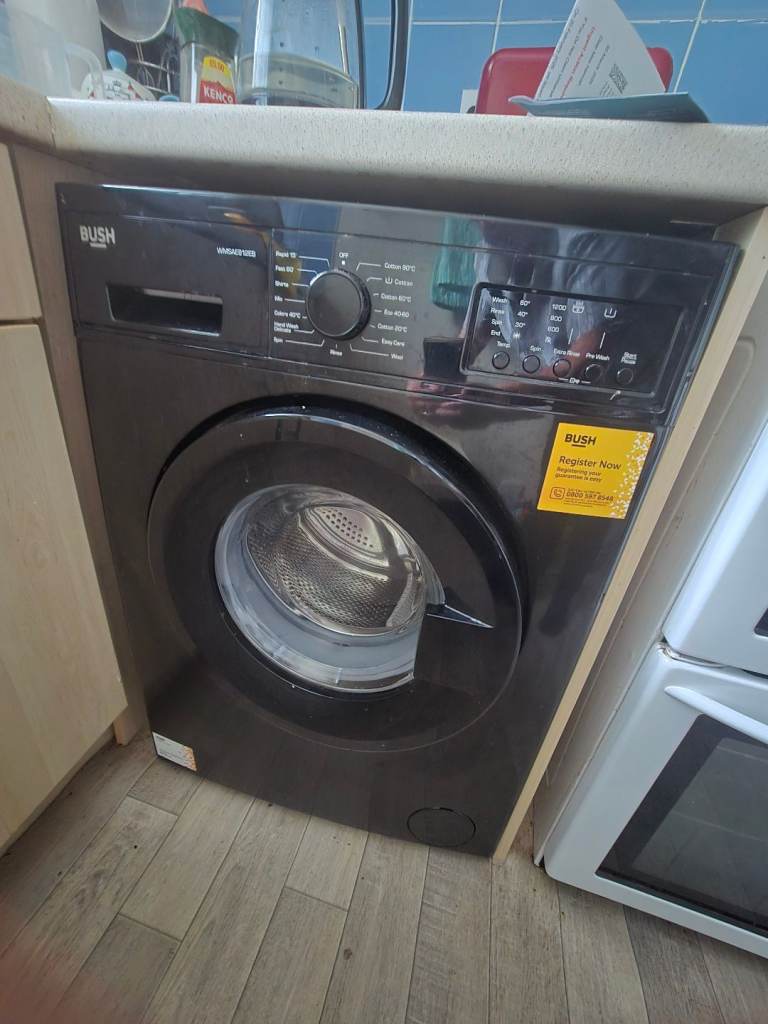 Bush Black Washing Machine – Good Condition, Fully Working
