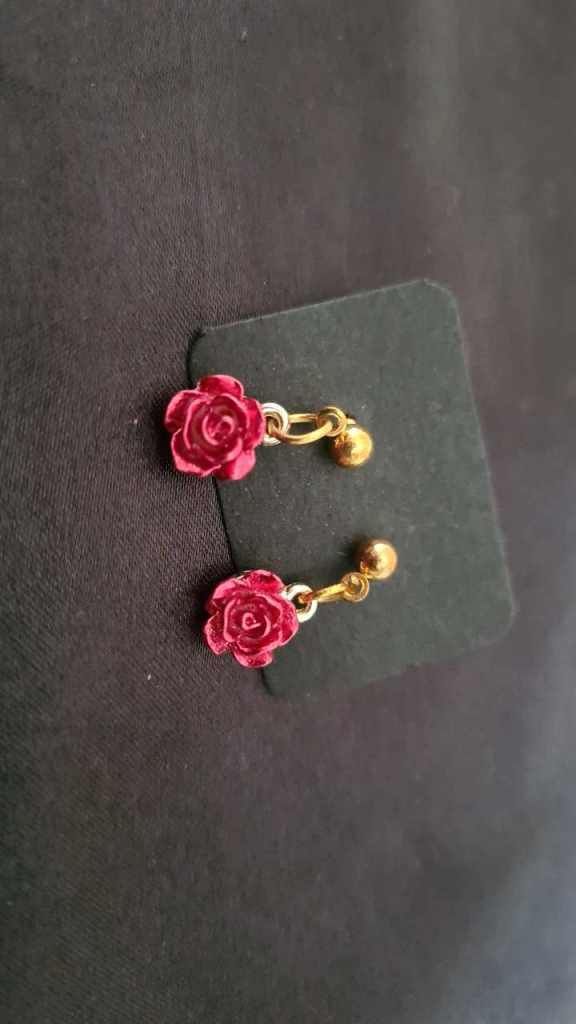 Rose earrings