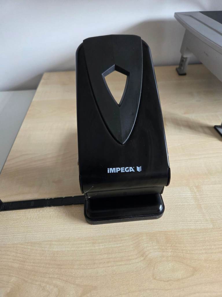 Impega Heavy Duty Black Metal Punch With Slider