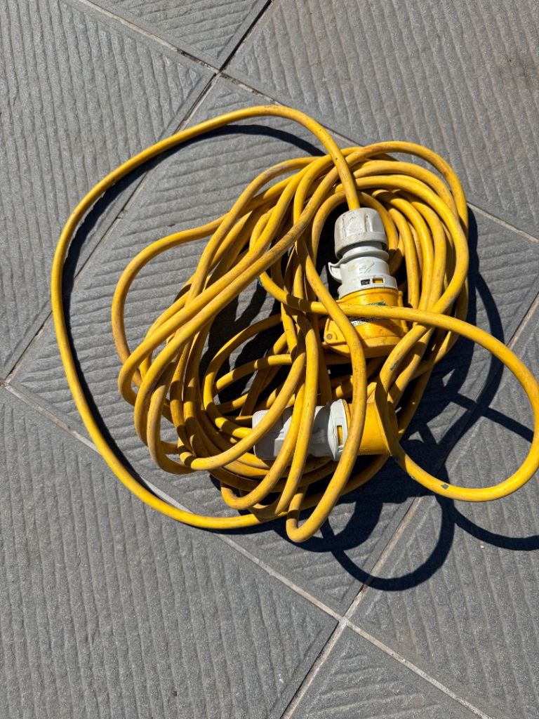 110v Yellow Extension Lead. 
