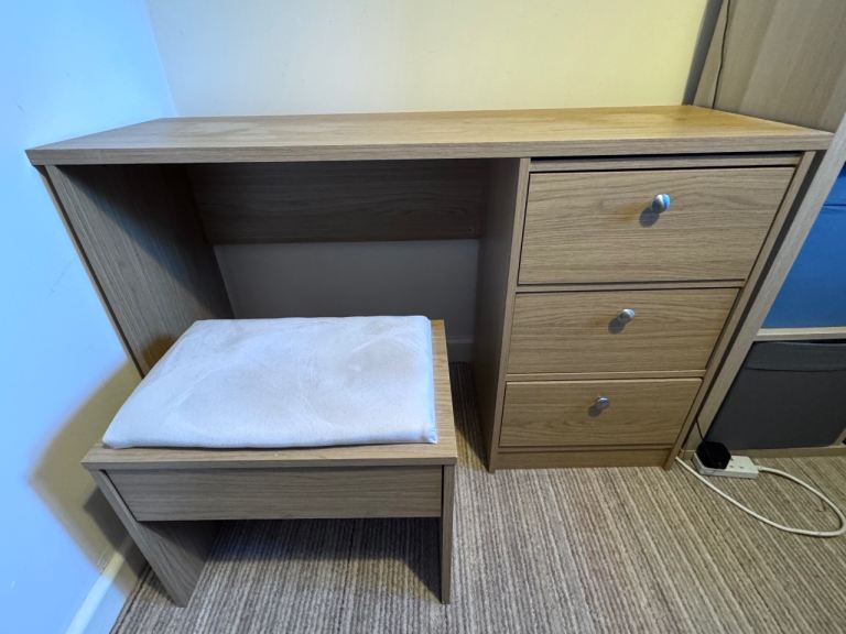 Dressing table with stool