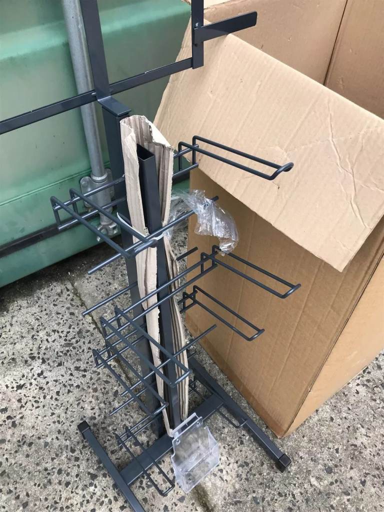 Graphite Grey Metal Retail Display Stand (Boxed)