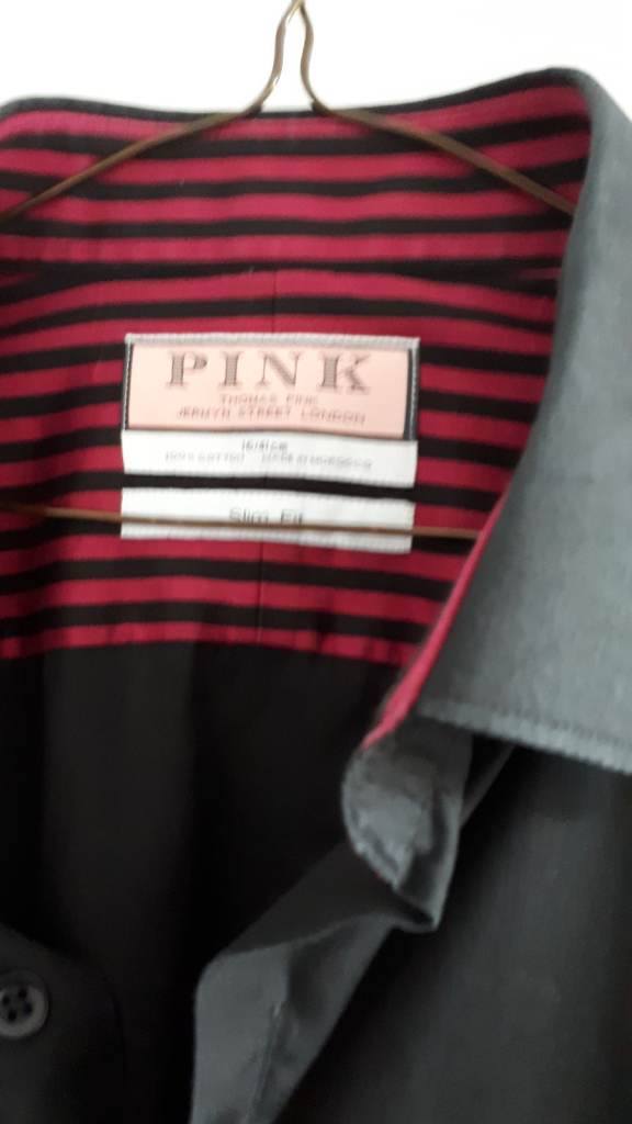 PINK Mens Shirt Size 16 Collar