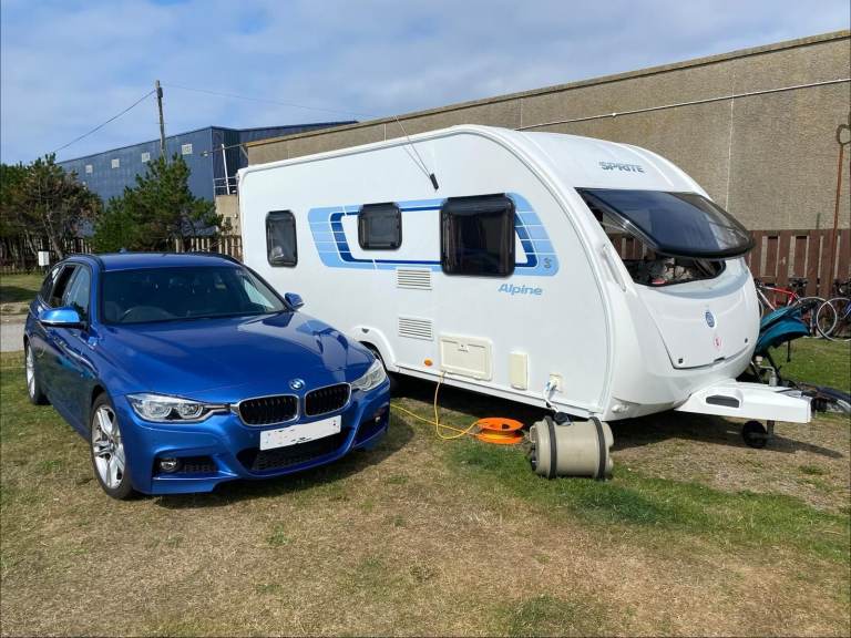 Sprite Alpine 4 Caravan with awning, winter cover and fixed double bed (2012)