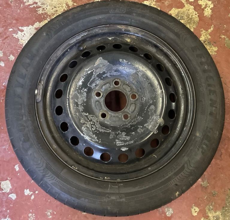 Steel Rim and ‘Goodyear’ Tyre 205/55 R16- Used, Fair Condition 