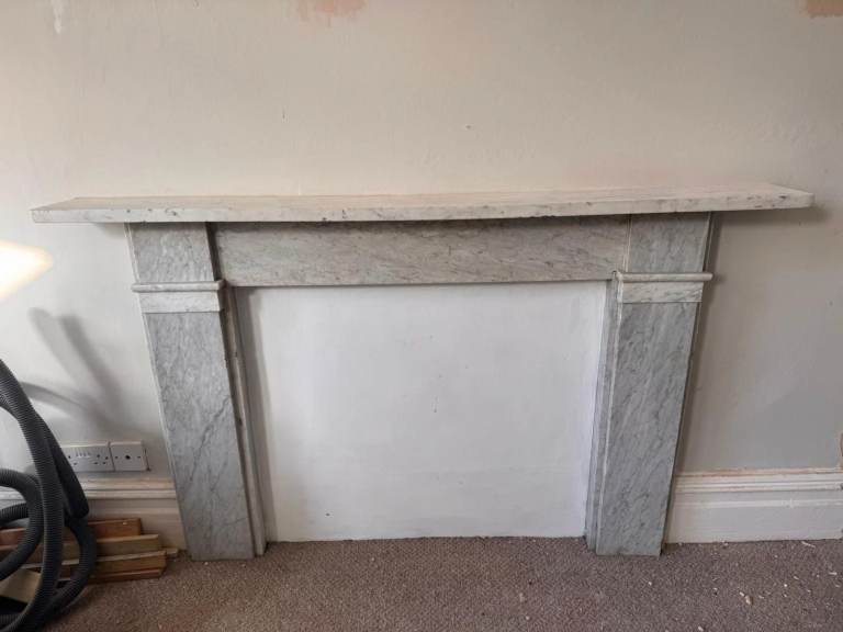 image for Victorian Carrara Marble Fireplace Surround