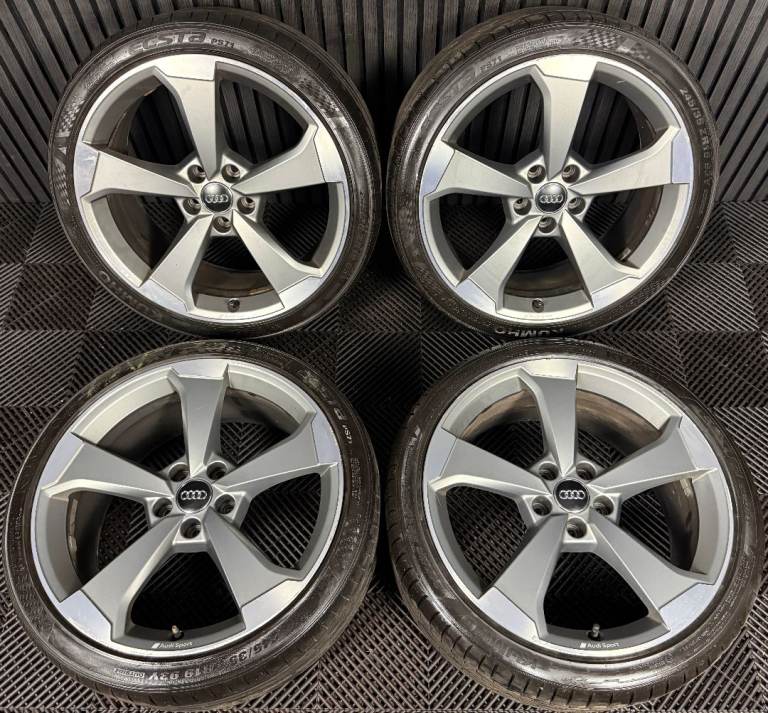 19'' GENUINE AUDI A4 S LINE BLACK EDITION B8 B9 ROTOR WHEELS ALLOYS