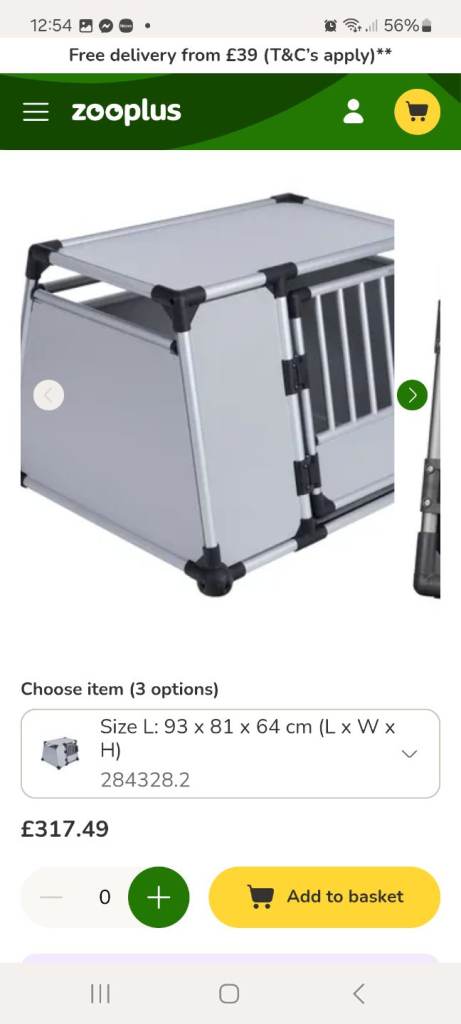 Trixie Aluminium dog crate Large