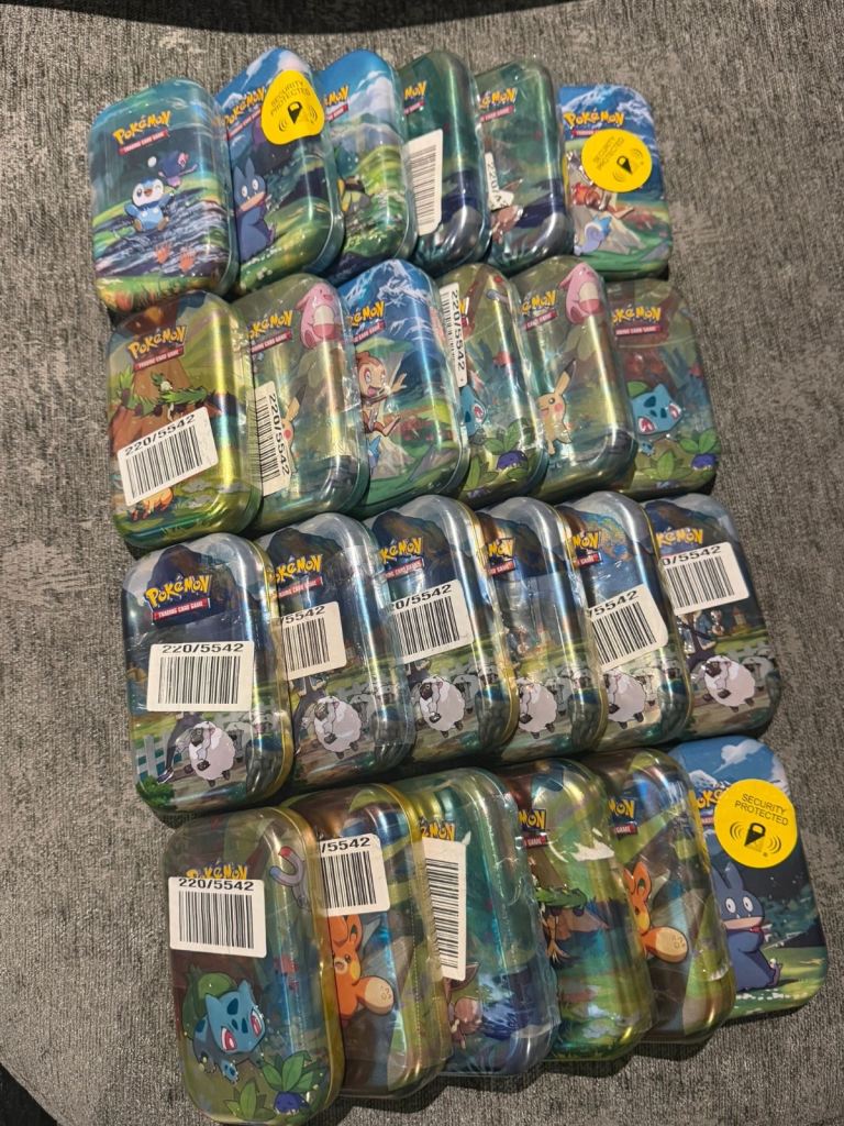 Pokemon tins (£6 each 3 for £15)