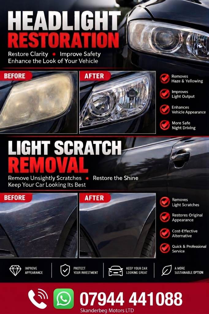 Headlight Restoration & Light Scratch Removal
