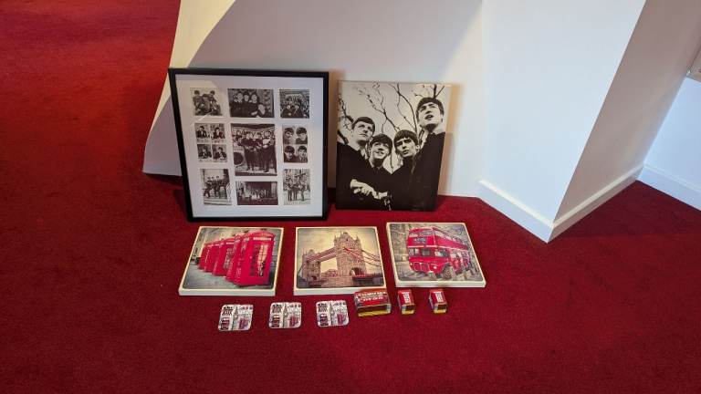 Beatles & London Themed Wall Art, ornaments and coasters £15