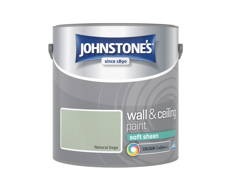 Johnstone's Wall & Ceiling Soft Sheen Paint (Natural Sage 2.5L)