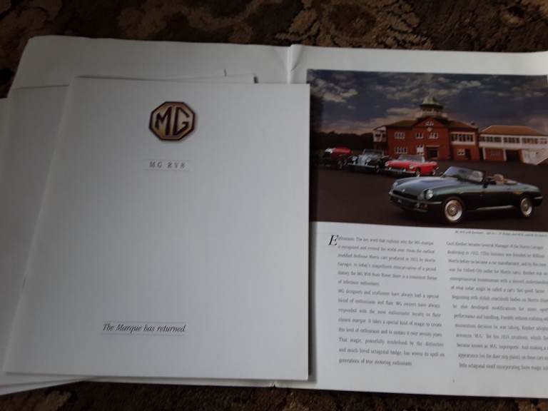 Mg car brochure