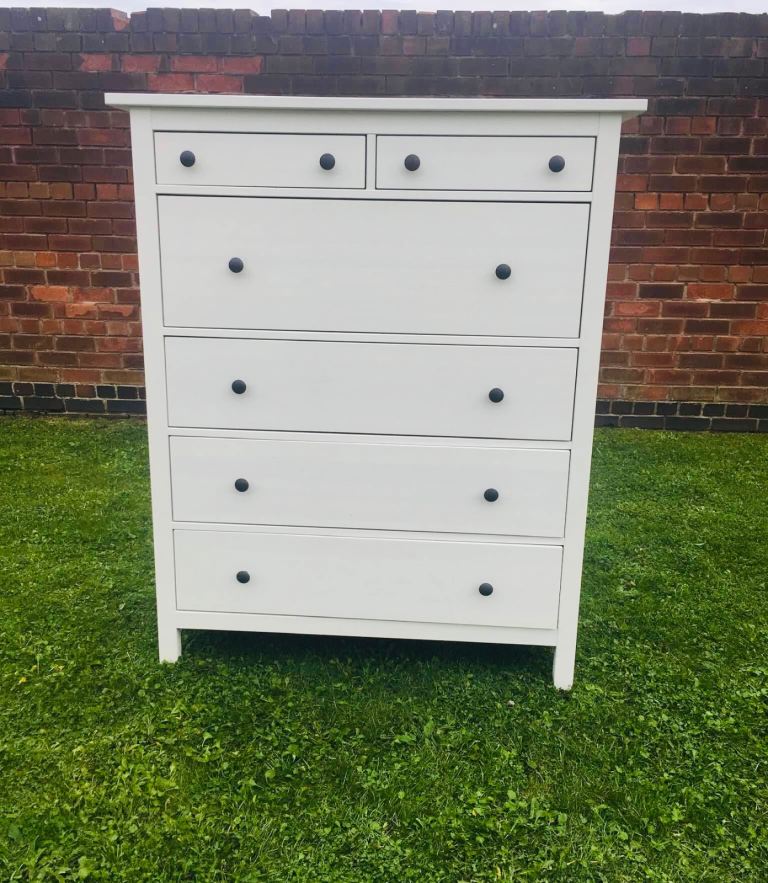 IKEA HEMNES White Chest of 6 Drawers.  Matted finished.  Can deliver locally.