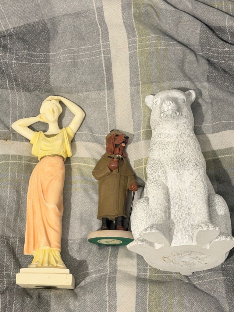 Decorative Figurine Bundle – Lady, Dog & Polar Bear Ornaments