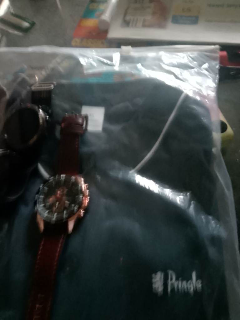 Pringle Polo Shirt & Watch – Dark Blue, Good Condition