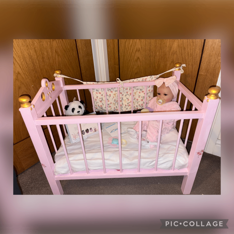 Luxury Reborn Doll Boutique Nursery Set - Vintage Cot, Doll & Full Accessories:
