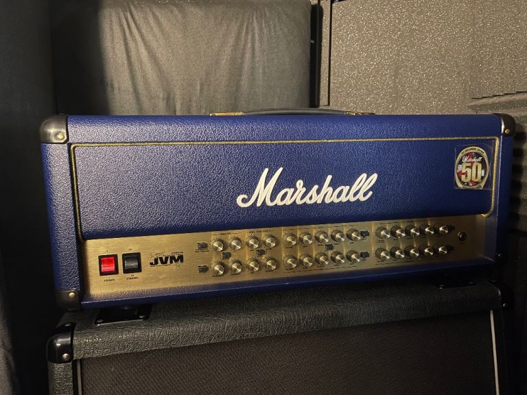Marshall JVM410HJSB Joe Satriani Signature 100W Valve Head — Limited Edition Blue