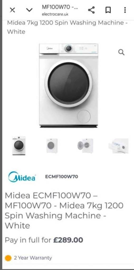 7 kg washing machine Only £250 a piece