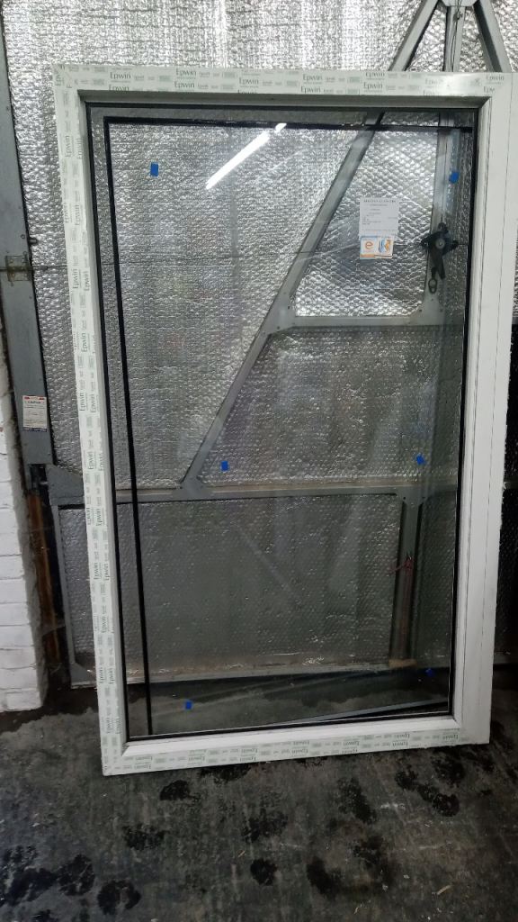 Double glazed White UPVC picture window 1612mm wide by 932mm high 