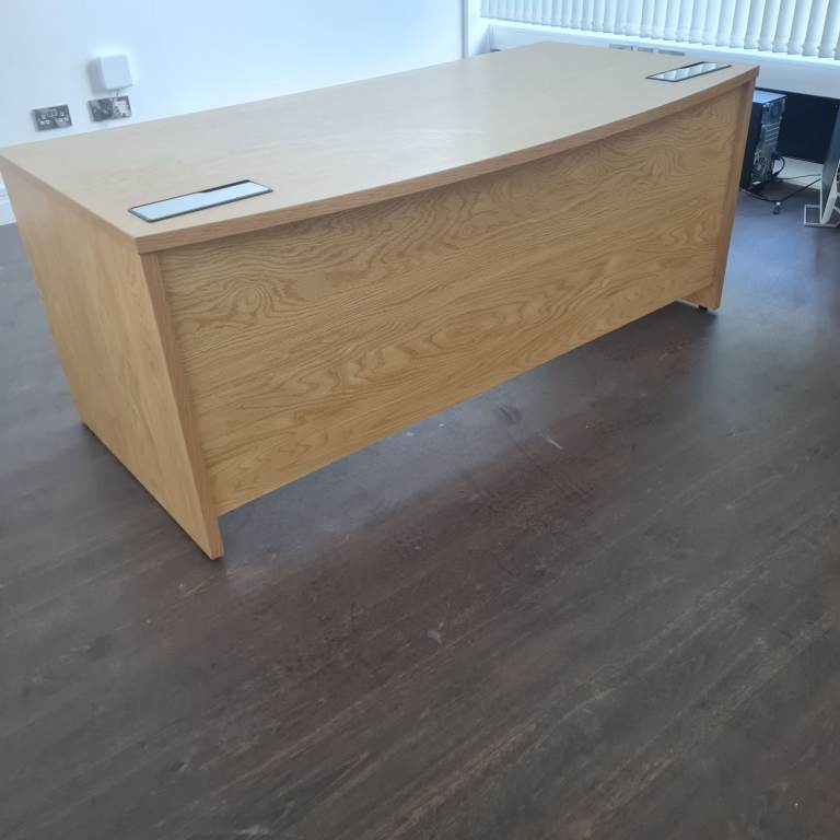 Executive white oak desk 