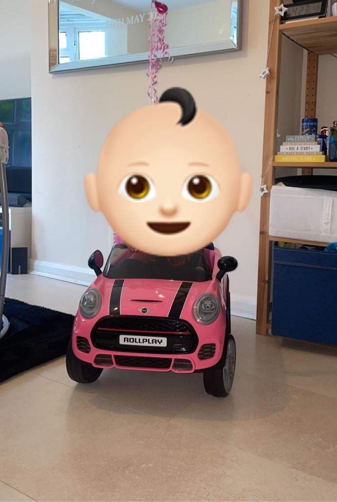 Rollplay Mini Cooper push car with parental handle Pink