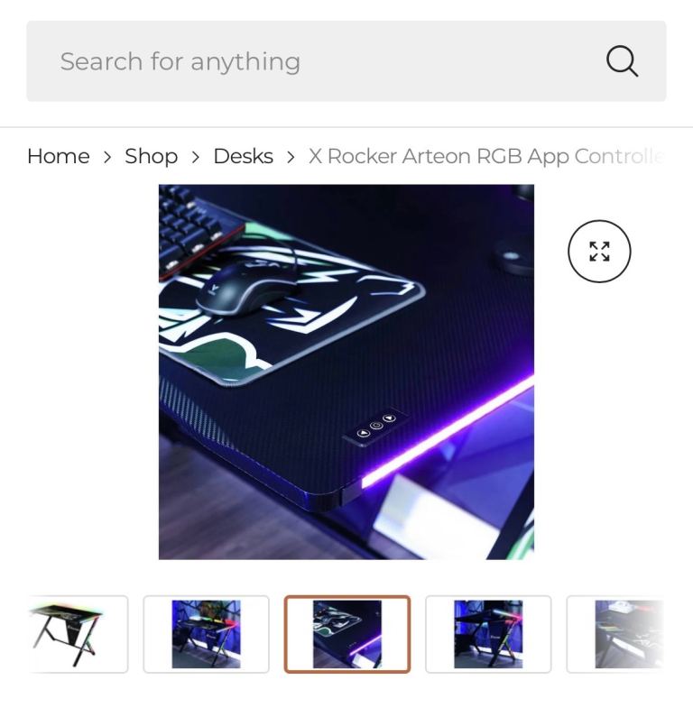 Rocker gaming table led lights 