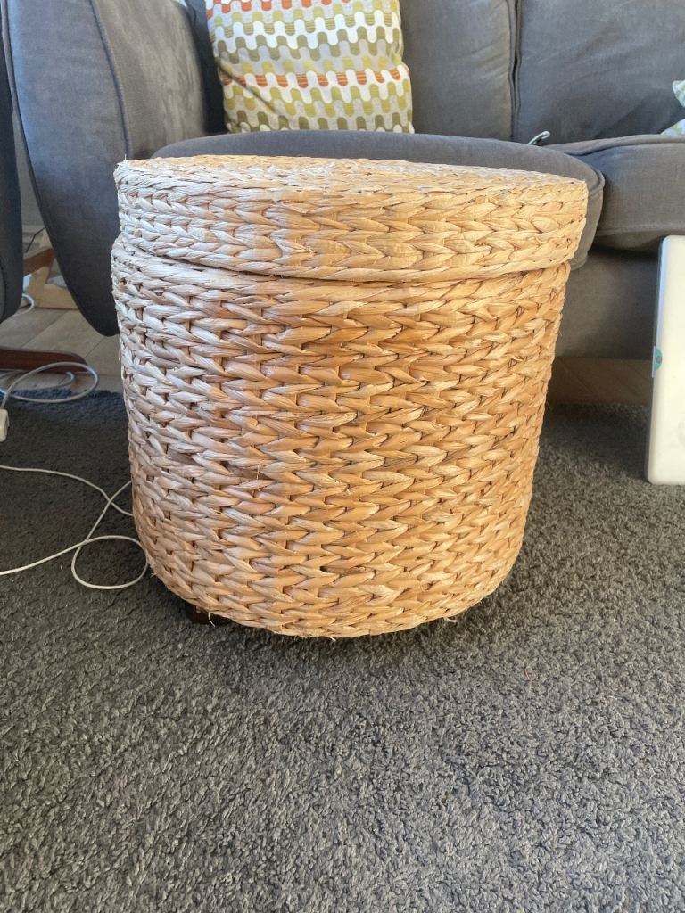 Woven Storage Basket with Lid 