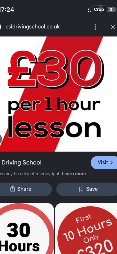 Driving lessons - Manual £30 per hour 
