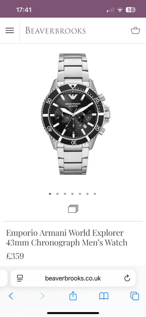 Emporio Armani Diver Chronograph Mens watch 