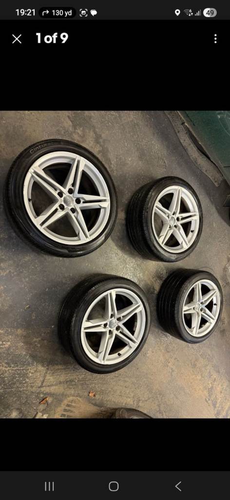 Genuine Audi s line 18 inch alloys 5x112 + 5mm pirelli tyres (sensible offers considerd )