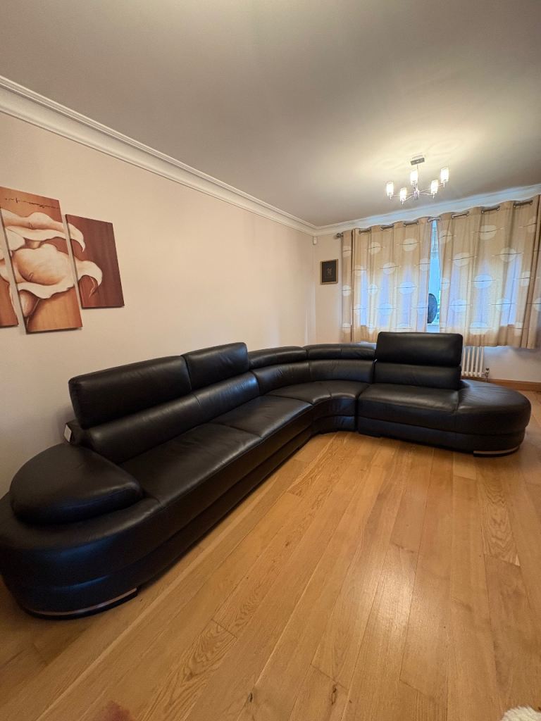 Designer Leather Corner Sofa - Savona Italian Collection