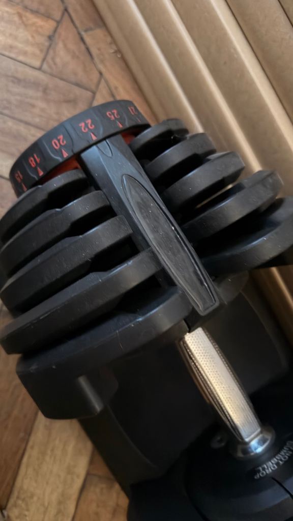 Pair of adjustable dumbbells, barely used and in great condition