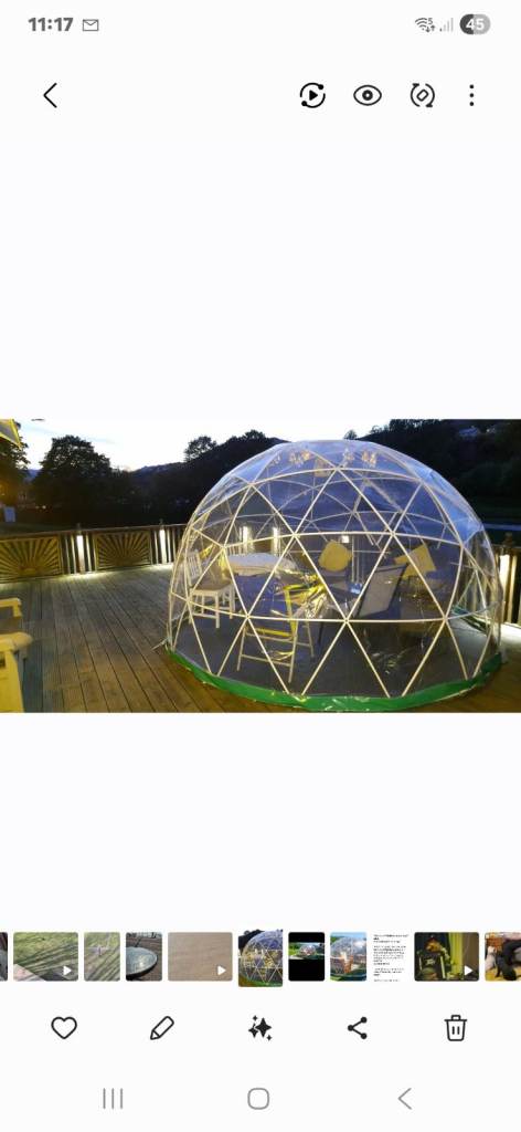 Outdoor Geodesic Igloo Dome - Clear Garden Shelter