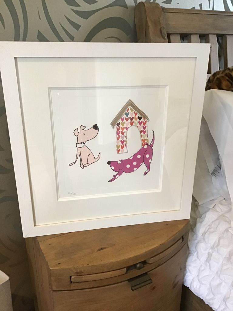 Caroline Gardener Framed Home Sweet Home Hand Finished Prints x 2