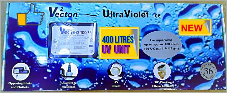 TMC VECTON 2 / 400 fish tank UV Water Steriliser , TMC Vecton 400 Ultraviolet For Aquarium