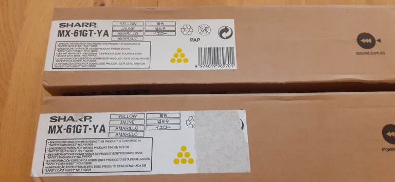 100% Genuine Brand New ORIGINAL SHARP MX61GT - 12 Laser Toner Cartridges - BUY ME £500 BEST BARGAIN